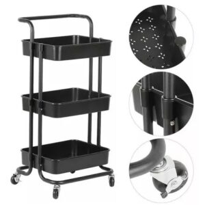 CARRITO ORGANIZADOR METAL 3 NIVELES