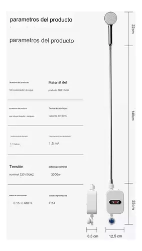 DUCHA ELECTRICA CON CALENTADOR - Imagen 3