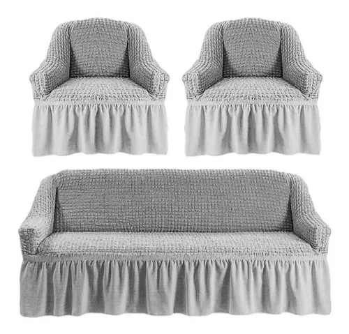 CUBRE SILLON JUEGO 3C Y 1C COLOR GRIS