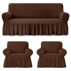 CUBRE SILLON JUEGO 3C Y 1C COLOR CAFE