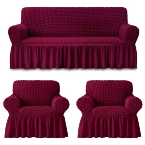 CUBRE SILLON JUEGO 3C Y 1C COLOR VINO