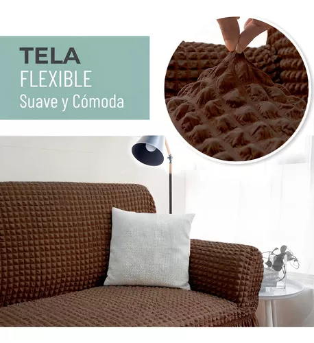 CUBRE SILLON JUEGO 3C Y 1C COLOR CAFE - Imagen 4