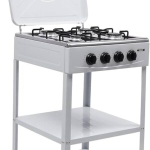 COCINA ENCIMERA 4 HORNILLA CON ESTANTE BLANCA