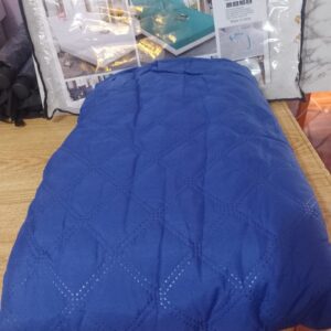 CUBRE COLCHÓN IMPERMEABLE 2.5 PLAZA Y MEDIA AZUL