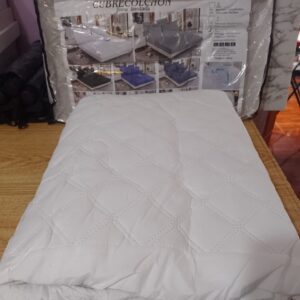 CUBRE COLCHÓN IMPERMEABLE  1.5 PLAZA BLANCO